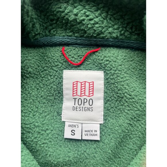 Topo Designs Jacket Mens Small Subalpine Fleece Full Zip Green Blue Gorpcore - Picture 3 of 9